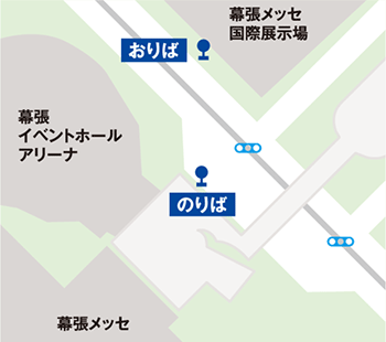 幕張メッセ 横浜YCAT行き バス乗り場 MAP
